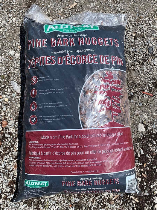 Pine Bark Nuggets - available from Rice Road Greenhouses in Ontario, Canada
